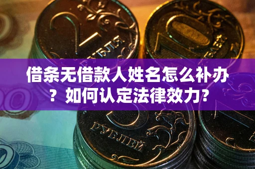 济南借条无借款人姓名怎么补办？如何认定法律效力？