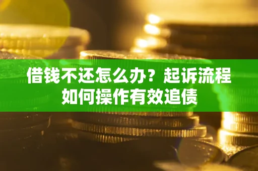 济南借钱不还怎么办？起诉流程如何操作有效追债