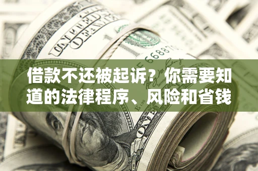 济南借款不还被起诉？你需要知道的法律程序、风险和省钱技巧